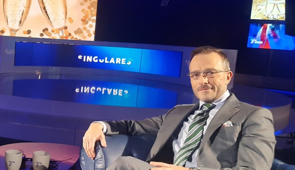 Political Scientist Rubén Herrero de Castro in a television program. (Source: Ruben Herrero de Castro Twitter)