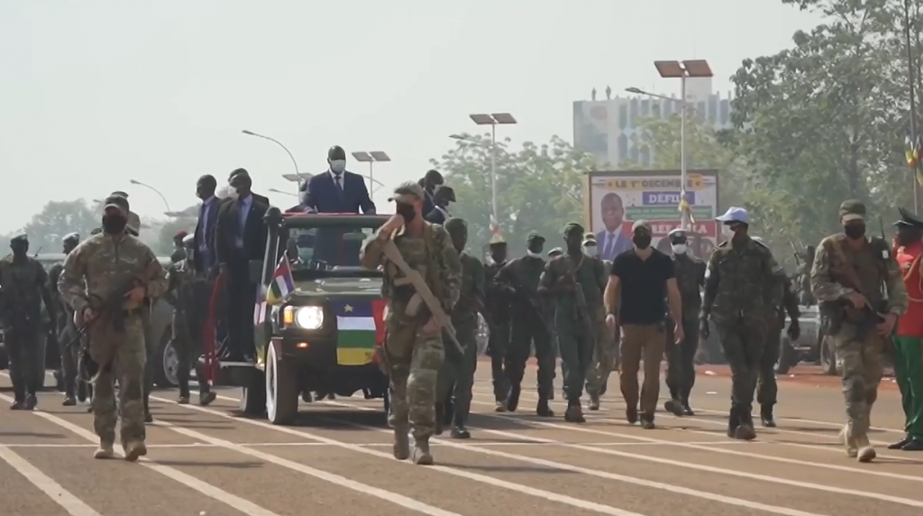 Russian mercenaries providing security for the President of the Central African Republic(Photo: Wikimedia Commons / VOA / Clément Di Roma)