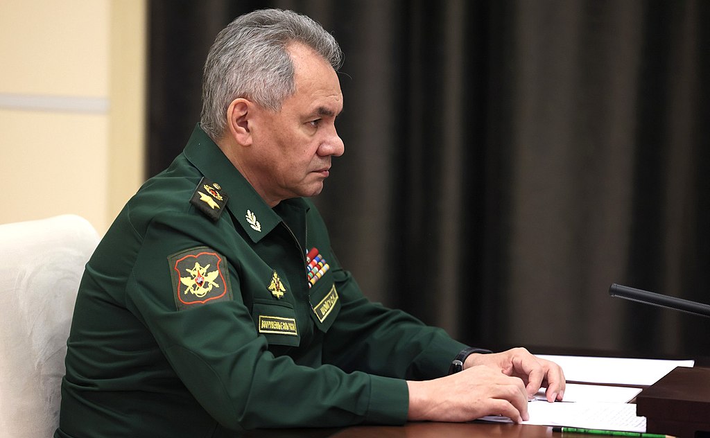 Defence Minister of Russia Sergei Shoigu during a meeting with President of Russia Vladimir Putin, at Novo-Ogaryovo, Moscow Oblast on October 28, 2022 (Photo: Kremlin.ru / Wikimedia Commons)