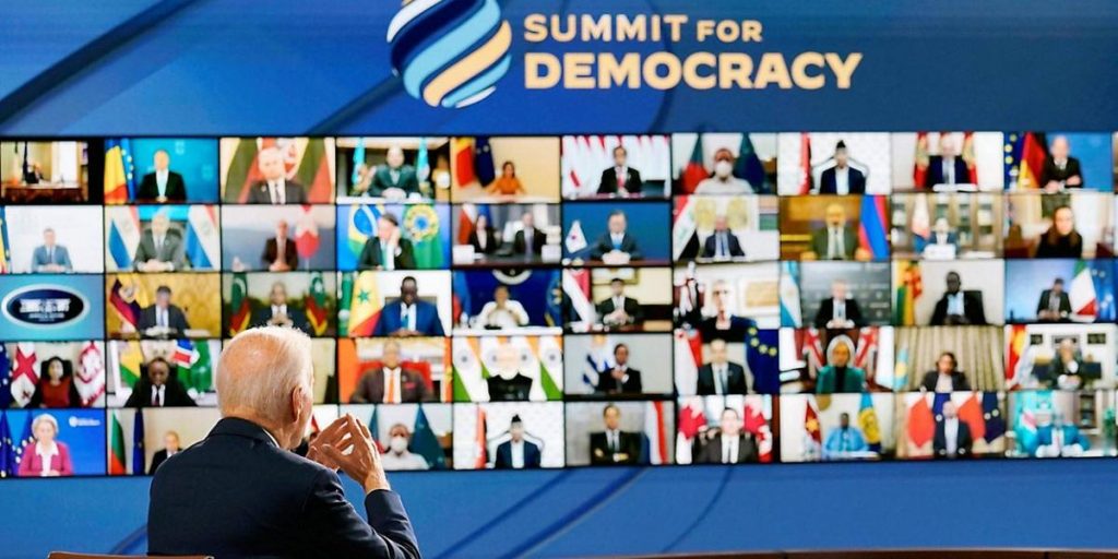 President Biden at the Summit for Democracy 2023 Source: https://www.usaid.gov