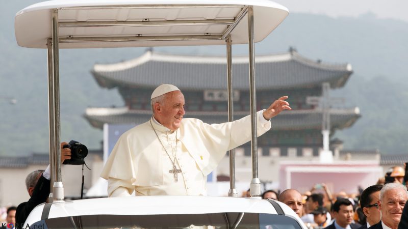 Pope Francis in Korea in 2014 (Photo: Korea.net / Korean Culture and Information Service)