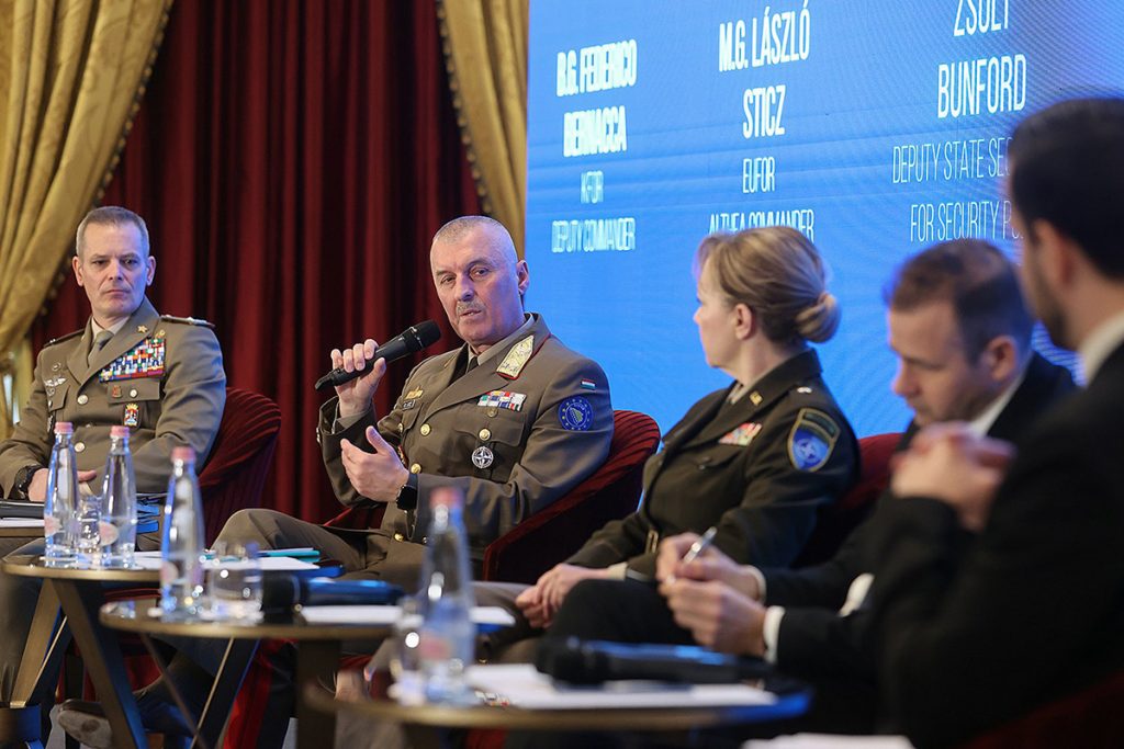 Major General László Sticz commander of EUFOR Althea speaking at theBudapest Balkans Forum