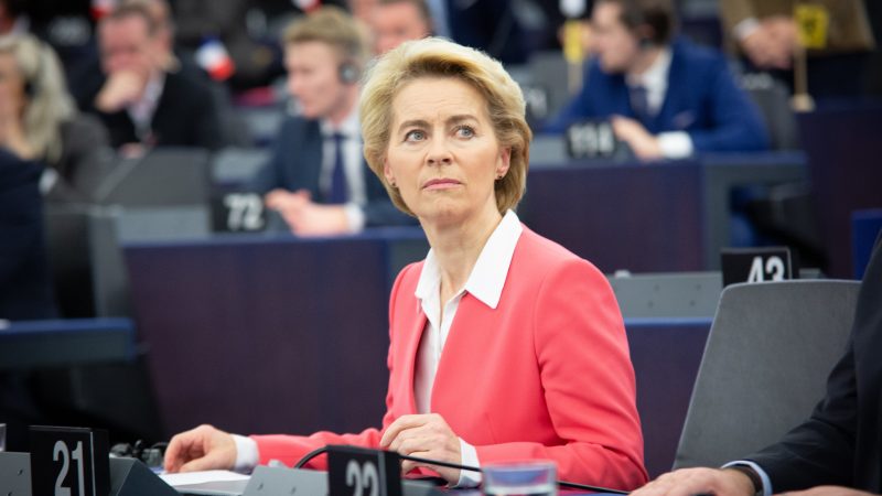 Ursula von der Leyen at a plenary session of the European Parliament in 2019 in Strasbourg, France (Photo: The Left / Flickr.com)