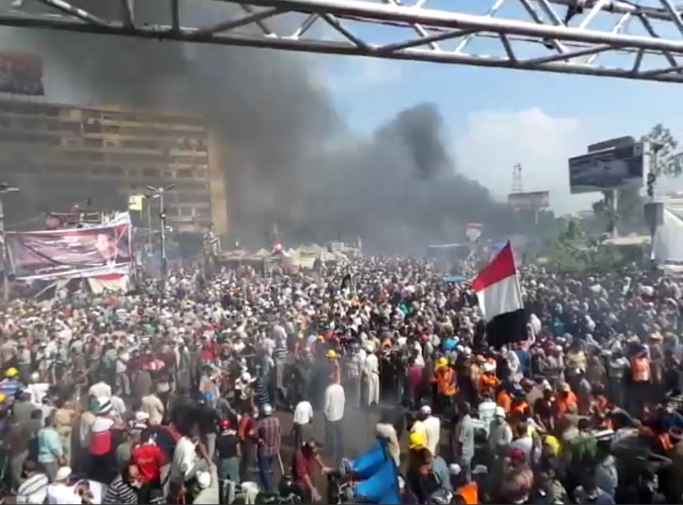 Rabaa el-Adaweya Square during the dispersal of the pro-Morsi sit-in in 2014