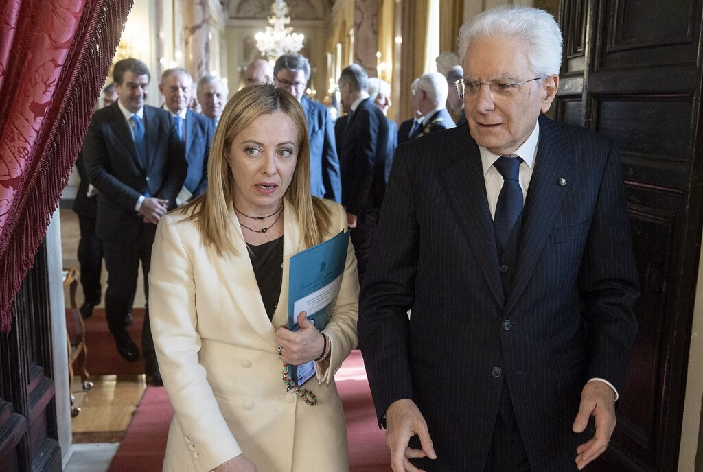 Giorgia Meloni with Italian President Sergio Mattarella in March 2023 (Photo: Quirinale.it / Wikimedia Commons)