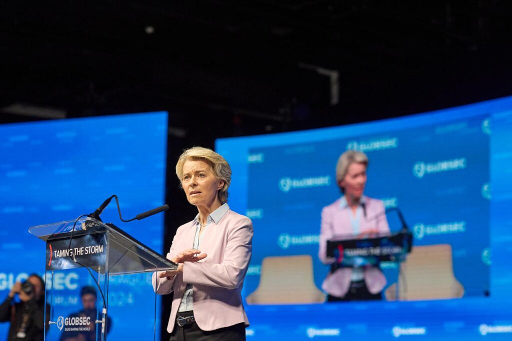 Ursula von der Leyen at the GLOBSEC Forum 2024 in Prague, Czechia (Photo: GLOBSEC)