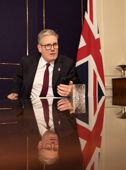 Prime Minister Keir Starmer calls US President-Elect Donald Trump from his office in 10 Downing Street (Photo: Simon Dawson / No 10 Downing Street)