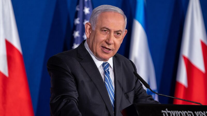 Israeli Prime Minister Netanyahu Delivers Joint Remarks with Secretary Pompeo and Bahraini Foreign Minister Al-Zayani. Photo: Ron Przysucha / U.S. Department of State / Wikimedia Commons.