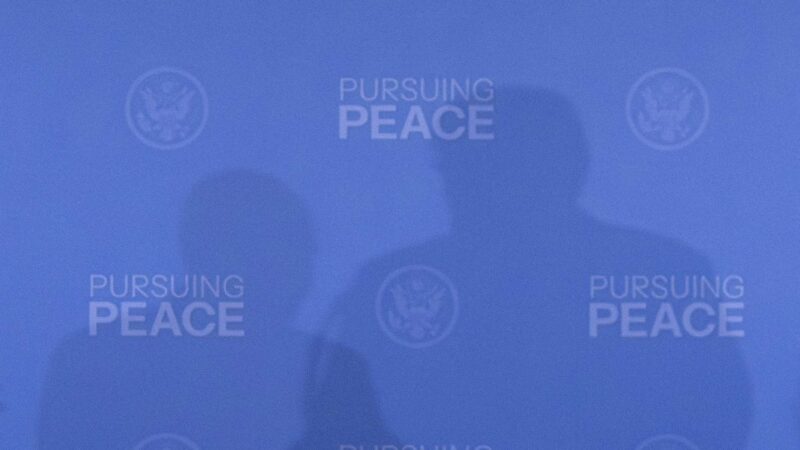 President Donald J. Trump and Russian President Vladimir Putin hold a press conference at Joint Base Elmendorf-Richardson, Anchorage, Alaska, August 15, 2025 (Cropped DoD photo by Benjamin Applebaum)