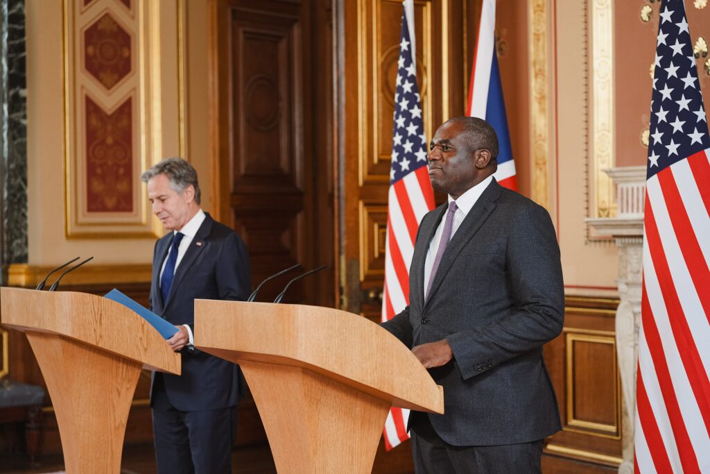 UK Foreign Secretary David Lammy meets US Secretary of State, Antony Blinken. King Charles Street in 2024 (Photo: Ben Dance / FCDO)