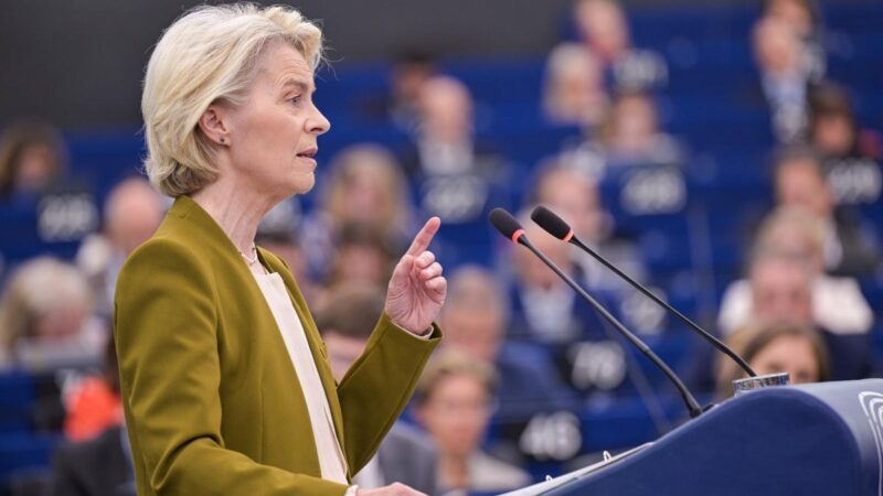 European Commission President Ursula von der Leyen delivering her "State of the European Union" speech in Strasbourg in 2025 (Photo: Dati Bendo / EC - Audiovisual Service)