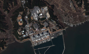 A satellite image collected by U.S. Air Force Airmen with the Electronic Systems Center-managed Eagle Vision program show the Fukushima Dai-ni nuclear power plant in Japan after the devastating earthquake and tsunami that struck March 11, 2011. Photo: US Air Force, United States Government Work on Flickr.