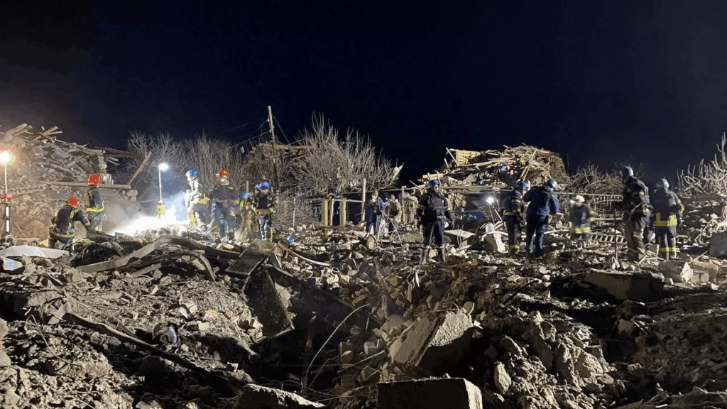 Destructions in Pokrovsk Raion after missile strike, 2024-01-06. Photo: State Emergency Service of Ukraine / Wikimedia Commons / CC BY 4.0