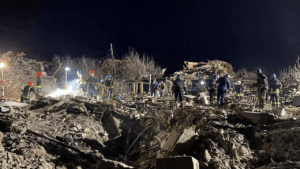 Destruction in Pokrovsk Raion after missile strike, 2024-01-06. Photo: State Emergency Service of Ukraine / Wikimedia Commons / CC BY 4.0