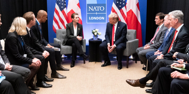 President Trump Meets with the Prime Minister of the Kingdom of Denmark, 2019. Photo: Official White House Photo by Shealah Craighead / Trump White House Archived / Flickr. Public Domain Mark.