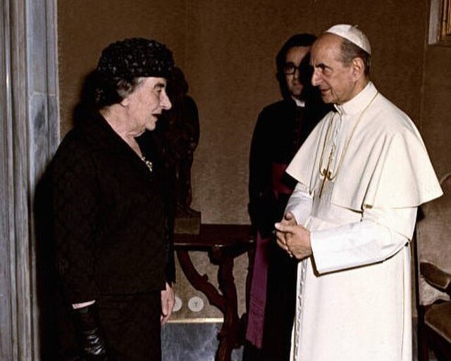 Golda Meir with Pope Paul VI