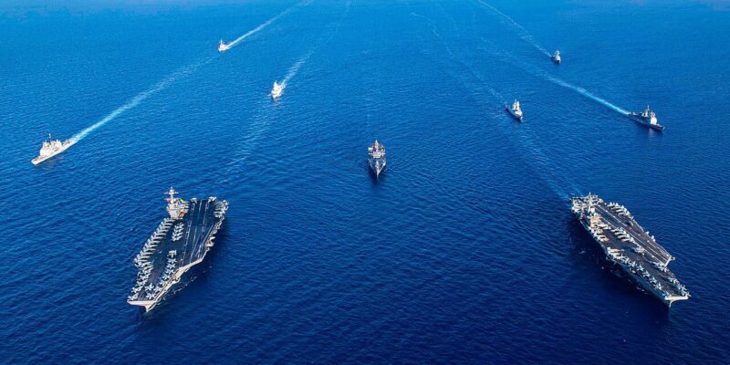 USS Dwight D. Eisenhower and USS Gerald R. Ford carrier