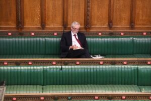 Corbyn later became a backbench Member of Parliament. Photo: Rt Hon Jeremy Corbyn's first PMQs as a backbench MP. Source: UK Parliament / Jessica Taylor / Wikimedia Commons, CC BY 3.0