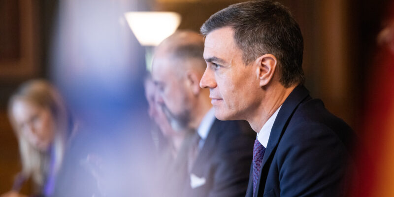 Prime Minister of the Kingdom of Spain meets Finnish Prime Minister Sanna Marin, 2023. Photo source: Lauri Heikkinen, valtioneuvoston kanslia / FinnishGovernment / Flickr, CC BY 2.0