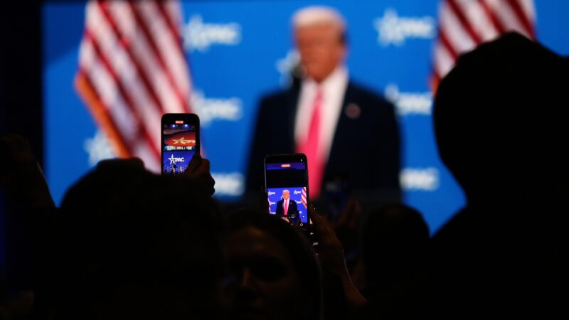 Crowd taking photos of Donald Trump on their phones at CPAC 2025. Photo source: Xuthoria / Wikimedia Commons, CC BY-SA 4.0