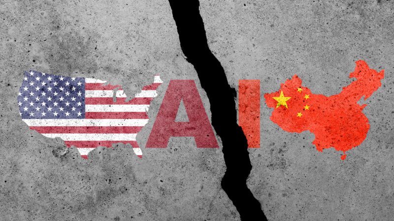 Usa,China,Flags,On,A,Concrete,Wall, China,