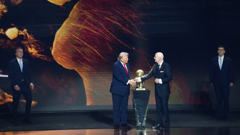 trump infantinoFIFA President Gianni Infantino and U.S. President Donald Trump shake hands during the FIFA World Cup 2026 official draw at the John F. Kennedy Center for the Performing Arts in Washington, D.C., December 5, 2025. (Official State Department photo by Freddie Everett)