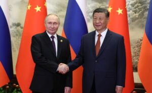 President of Russia Vladimir Putin with General Secretary of the Chinese Communist Party Xi Jinping in the Great Hall of the People in Beijing, during Putin' state visit to China. Photo source: Kremlin.ru / The Official Website of the President of the Russian Federation / Wikimedia Commons, CC BY 4.0