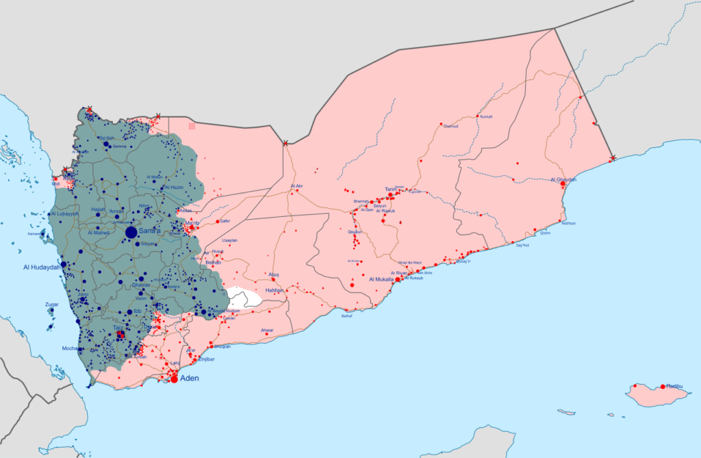 Territory controlled by the Houthi movement, CC BY-SA 4.0
