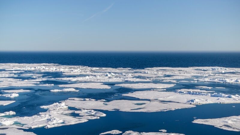 A sea of ice in the Arctic Circle near Canada. Photo source: Hector John Periquin / Unsplash.